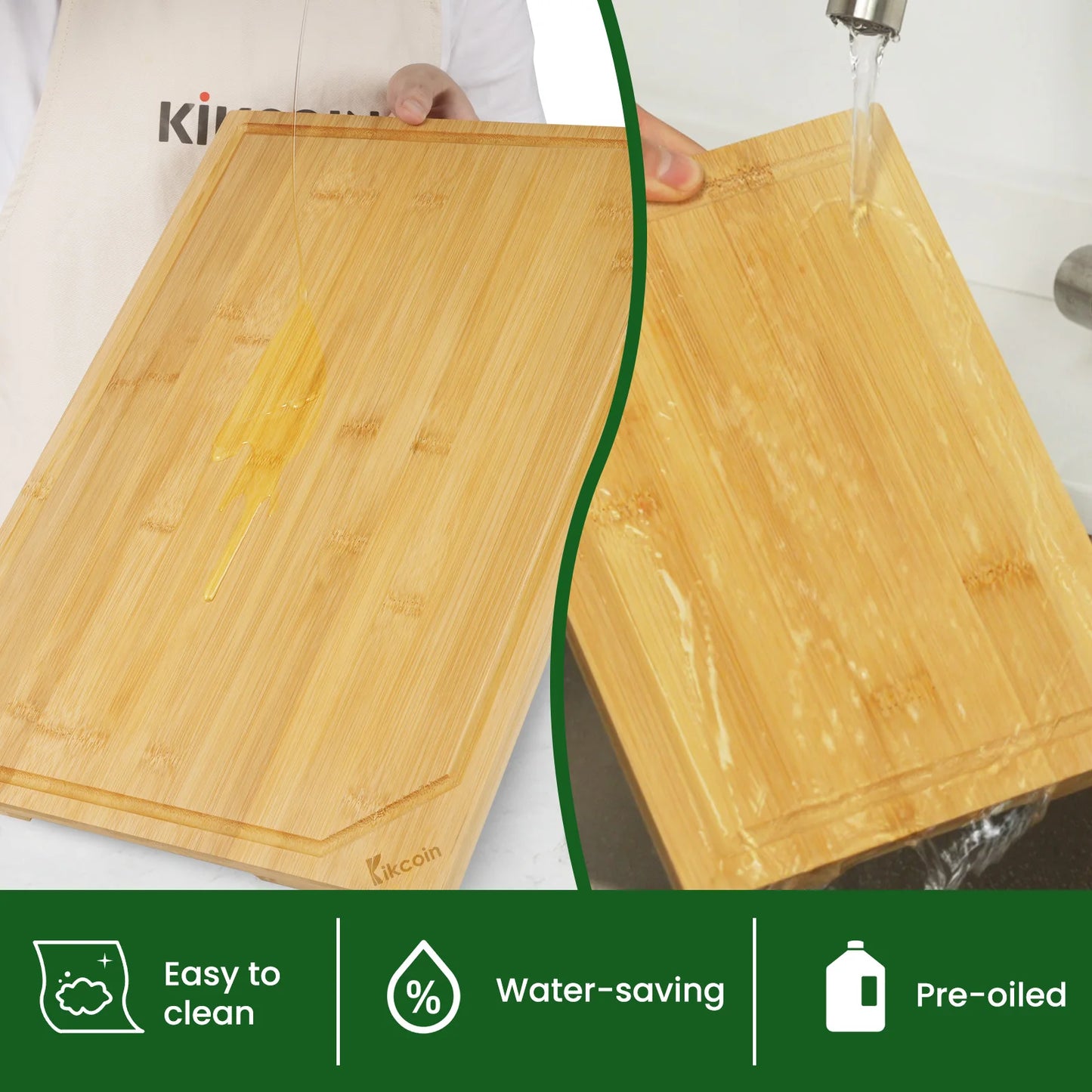 4-piece bamboo cutting board set