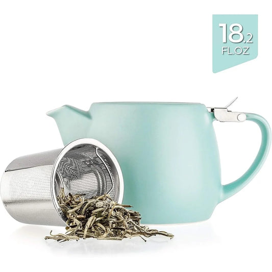 Porcelain Teapot with Extra-Fine Infuser for Loose Tea Brewing