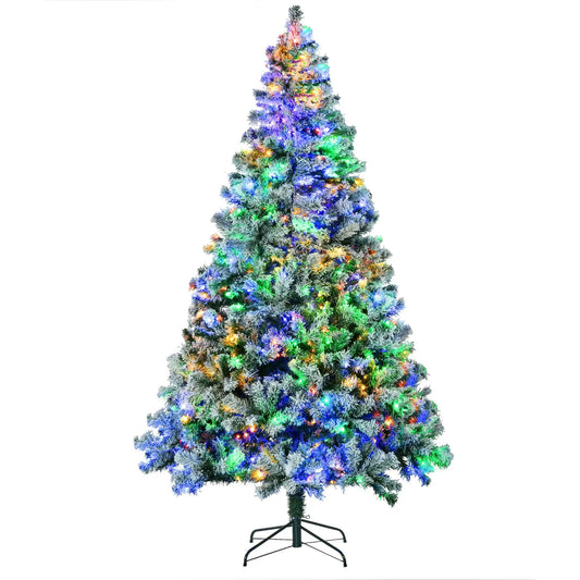 7.5ft Artificial Snow Christmas Tree for Festive Home Decor