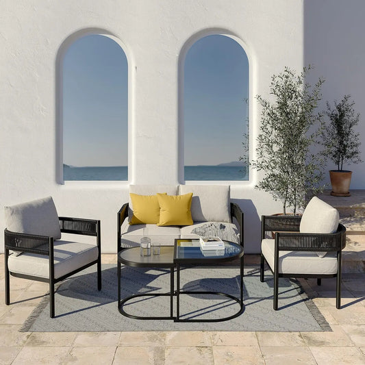 5-Piece Outdoor Wicker Furniture Set
