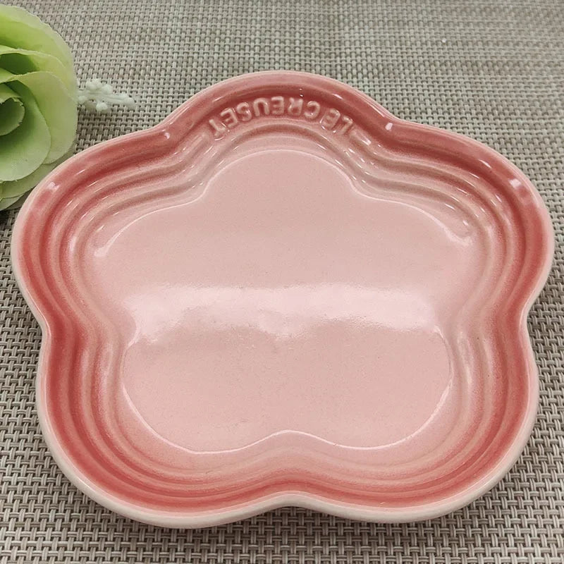 French Blossom Ceramic Dessert Plates