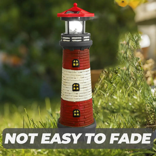 Outdoor Solar Rotating Lighthouse