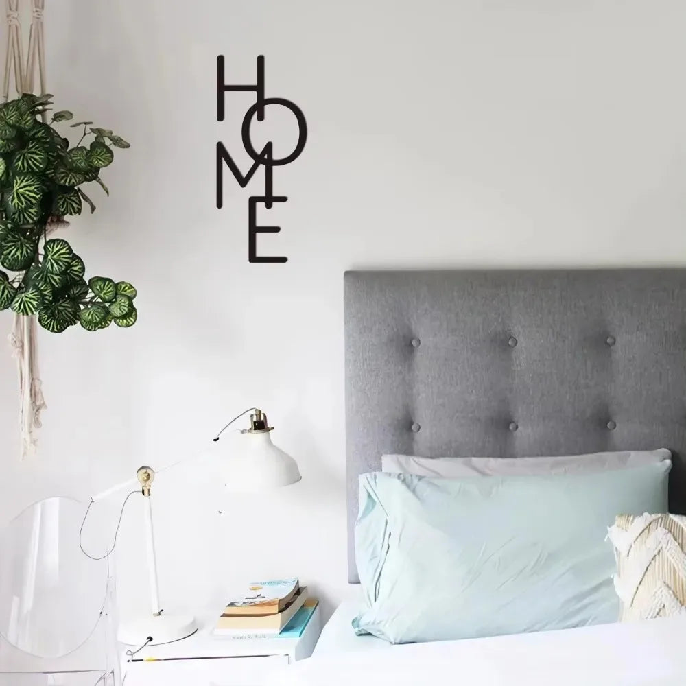 - Vertical Metal HOME Sign