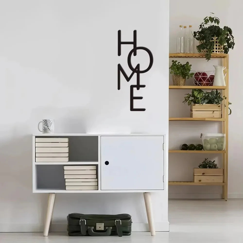 - Vertical Metal HOME Sign