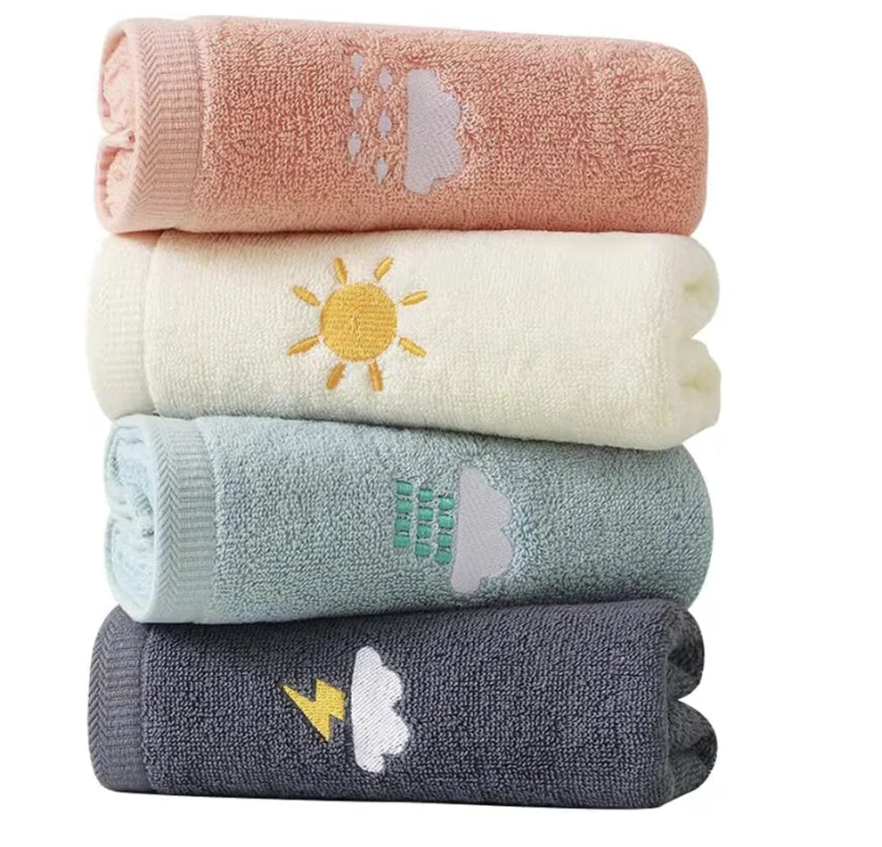 Set of 4 Hand Towels, Soft Cotton