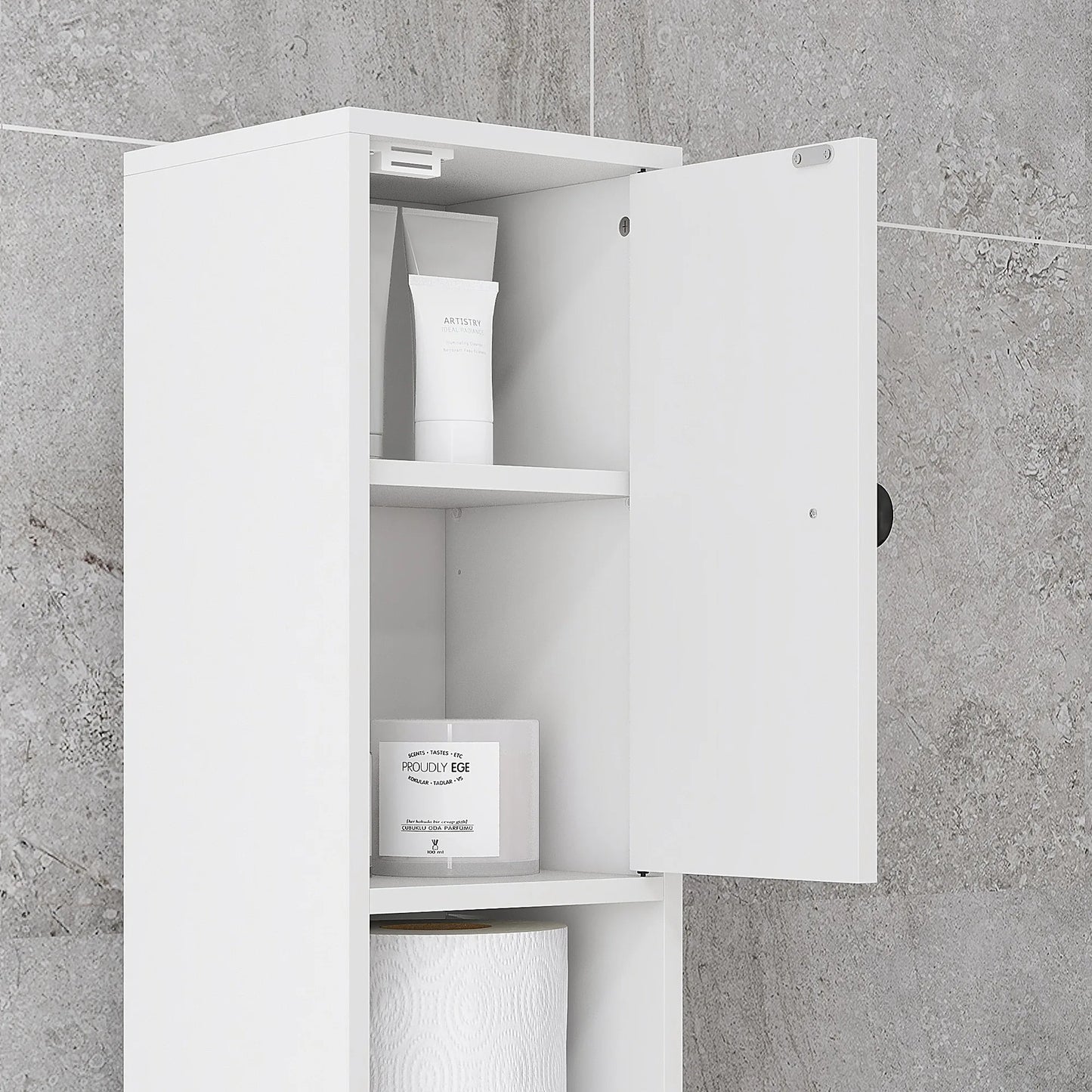 71" H-Narrow Bathroom Storage Cabinet