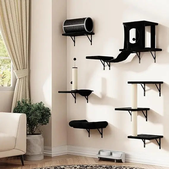 NUNU LAB 7-in-1 Wall Mounted Cat Climber Set