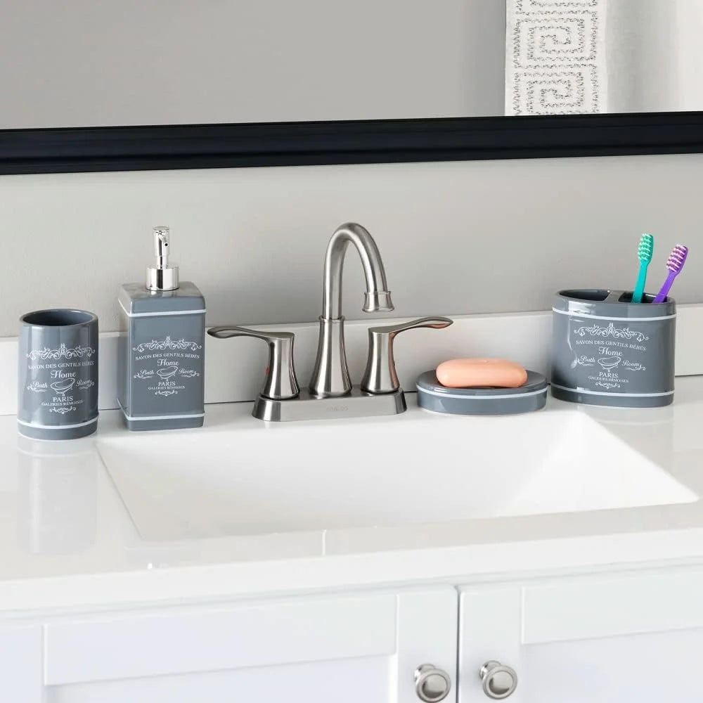 4-Piece Ceramic Bathroom Set