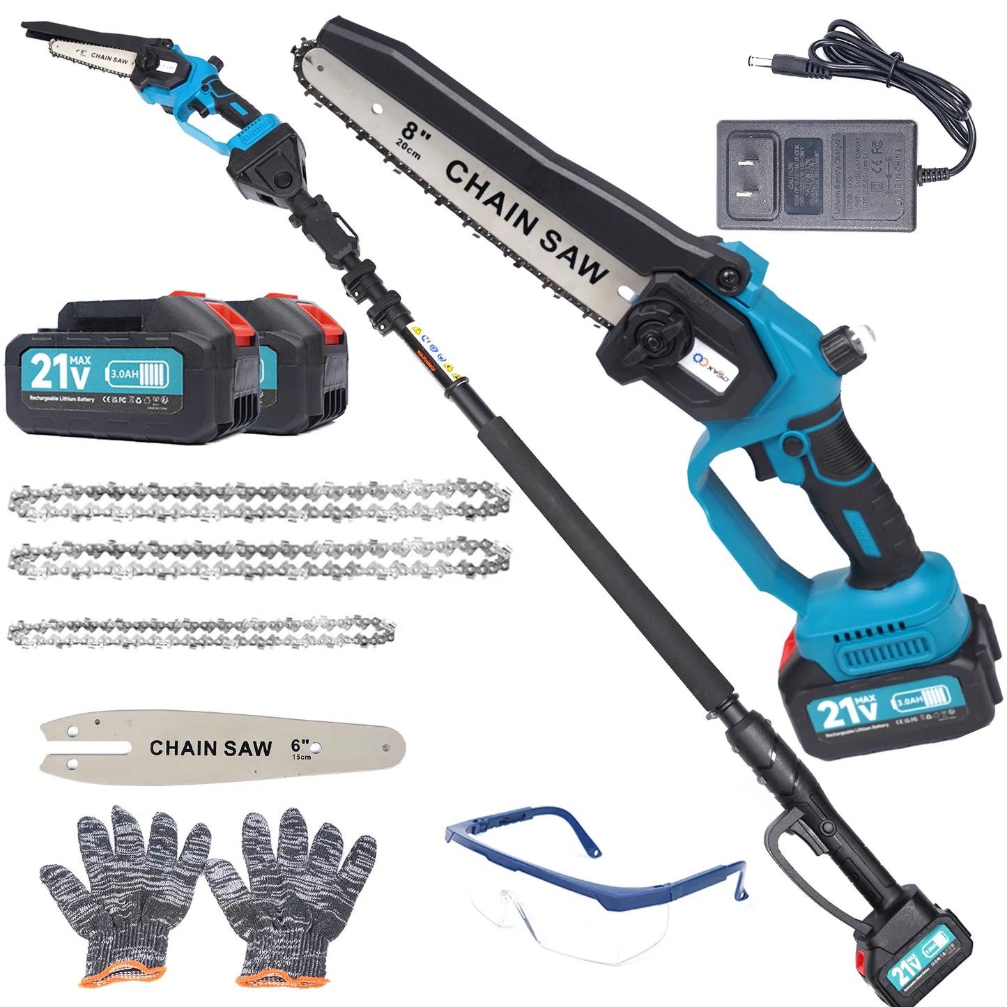 2-in-1 Cordless Pole Saw and Mini Chainsaw
