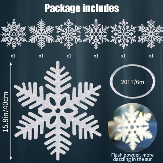 15'' Hanging Giant Snowflake Decorations