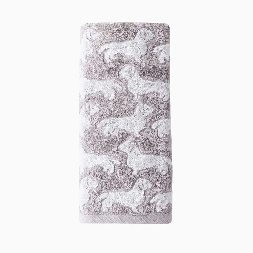 Jacquard Dachshund Puppy Hand Towels