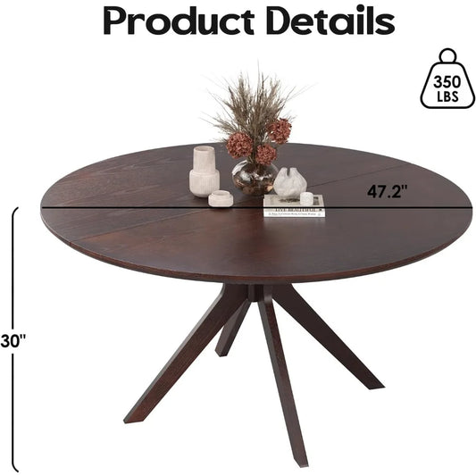 47.2" Solid Wood Dining Table