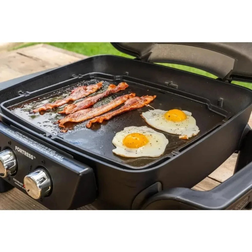 U2-Burner Cast Aluminum Gas Grill and Griddle Combo