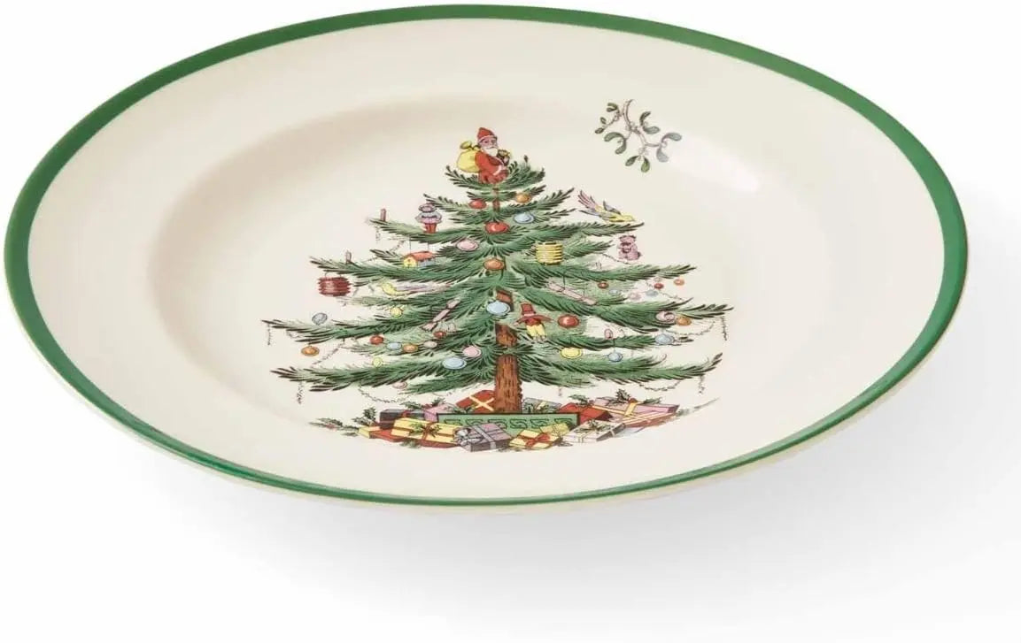 Set of 4-Christmas Tree Dinner Plates