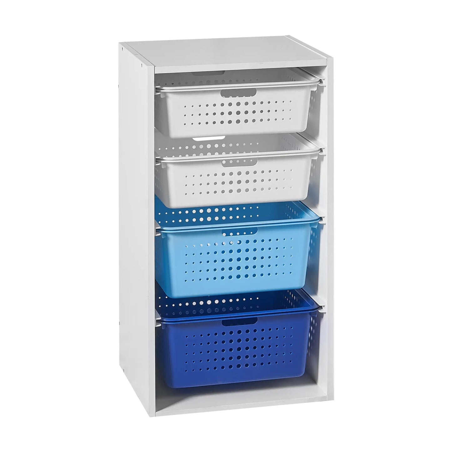 Kids Toy Organizer with 4 Storage Bins, Blue