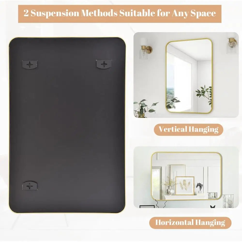 High-Definition Rectangular Wall Mounted Mirror