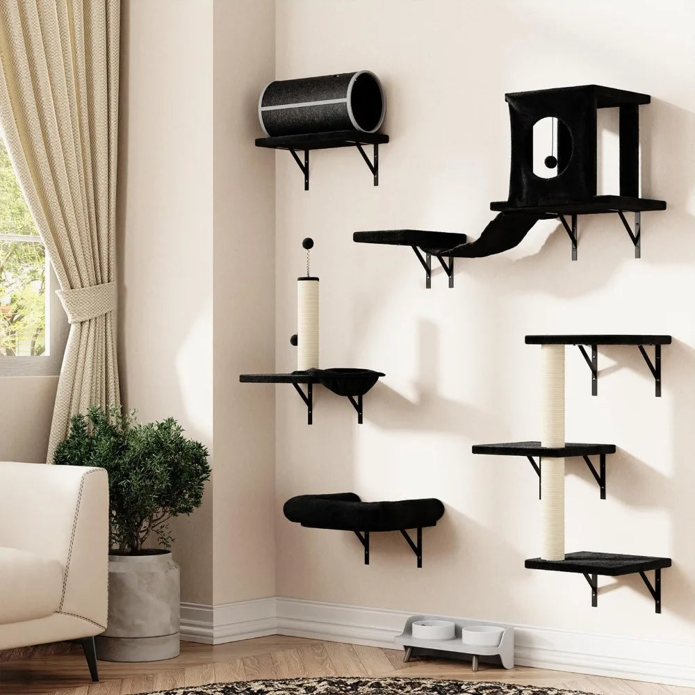 NUNU LAB 7-in-1 Wall Mounted Cat Climber Set