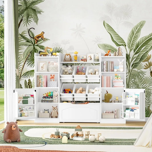 5-in-1 Kids 55” Toy Storage Organizer with Removable Bins