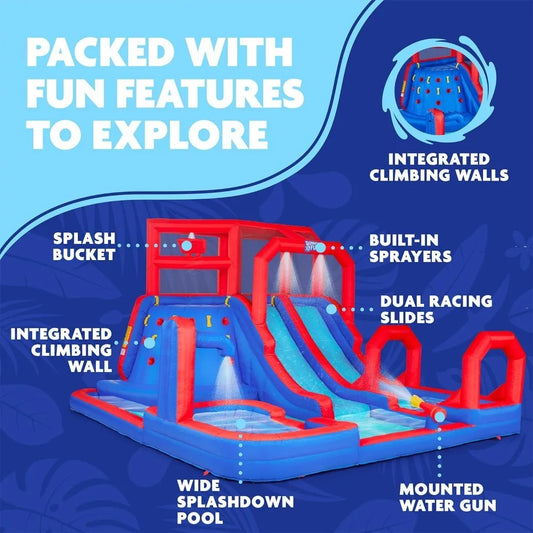 Mega Climb N’ Go Inflatable Water Slide Park