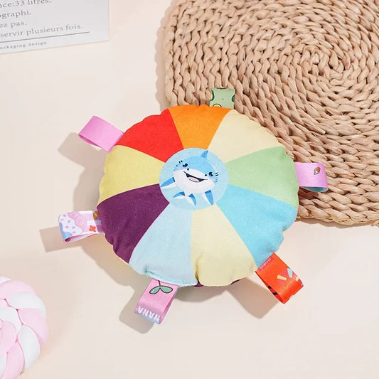 Rainbow Plush Flying Saucer Dog Toys