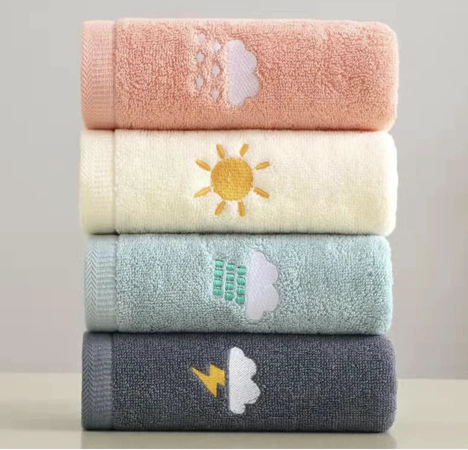 Set of 4 Hand Towels, Soft Cotton