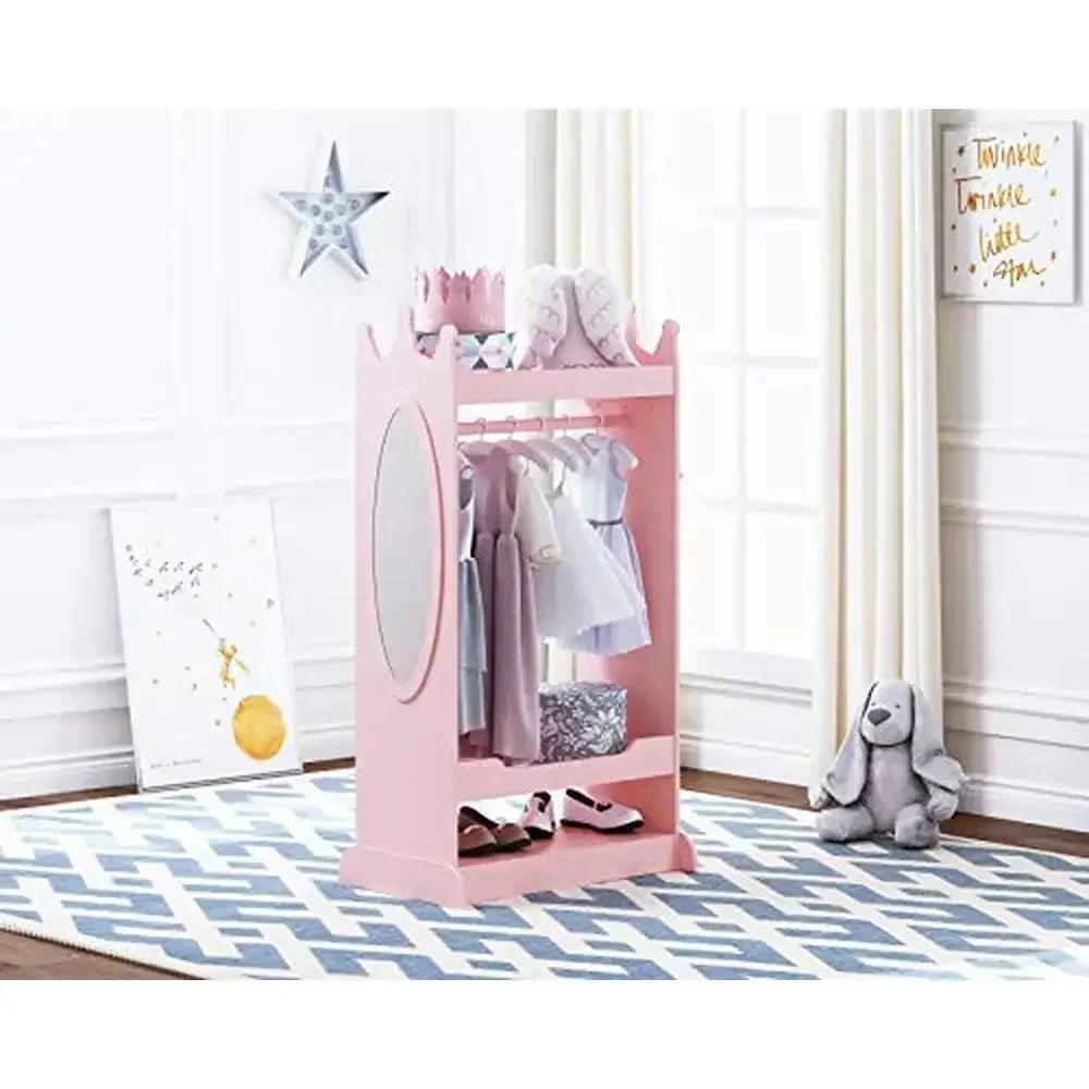 Princess Themed Dress up Armoire with Mirror Great Gift for Girls