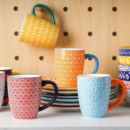 Sets for 6, Ceramic Dinnerware Plates and Bowls Sets