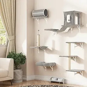 NUNU LAB 7-in-1 Wall Mounted Cat Climber Set