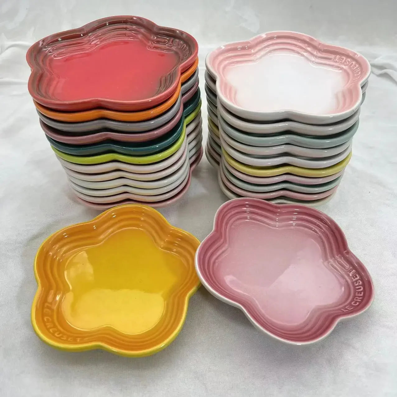 French Blossom Ceramic Dessert Plates