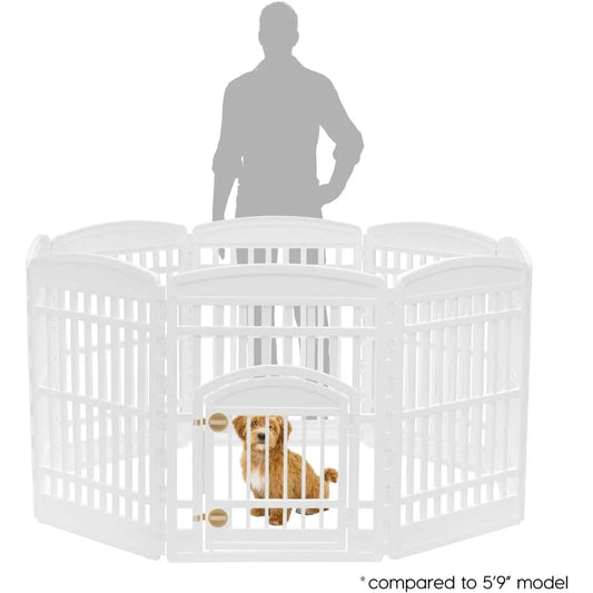 8-Panel Dog Playpen with Door