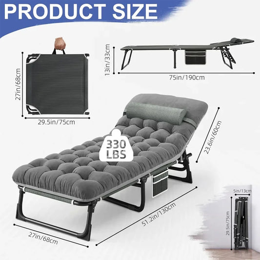 Portable Sleeping Cot with Mattress for Camping