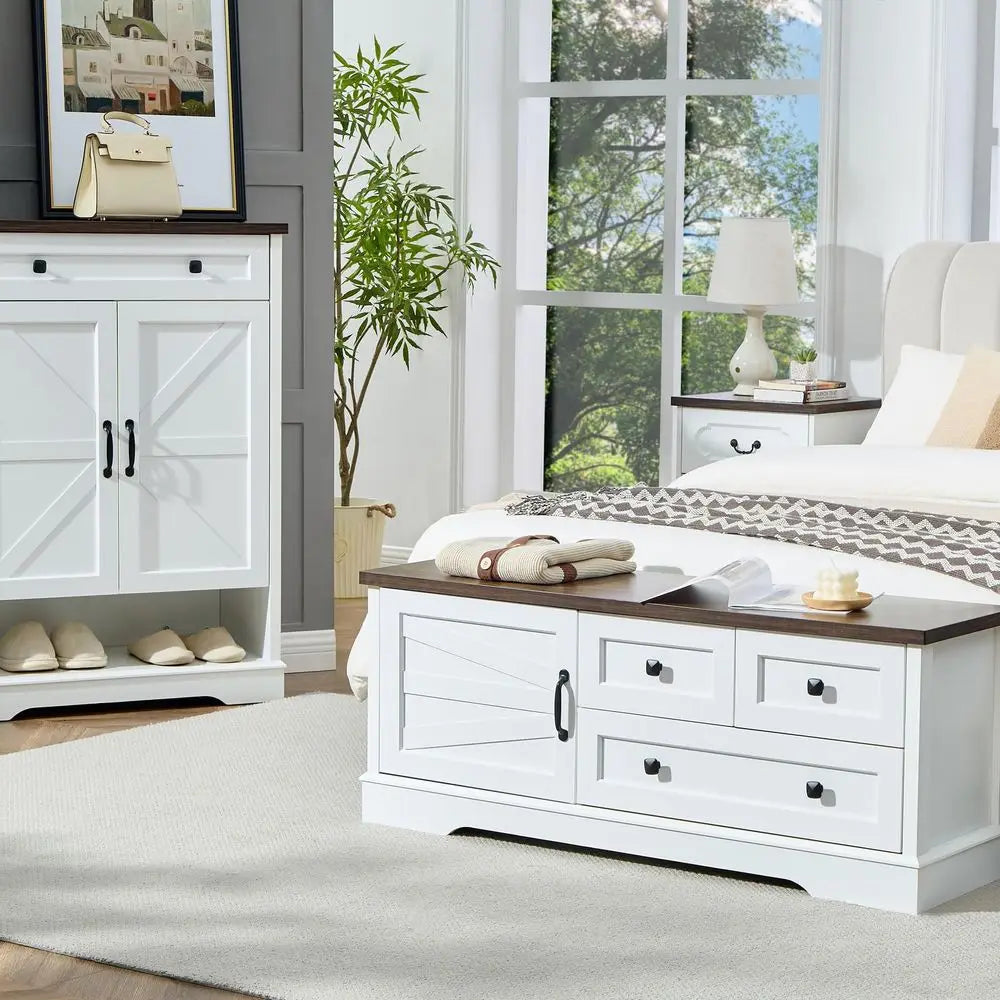 48in Farmhouse Storage Bench