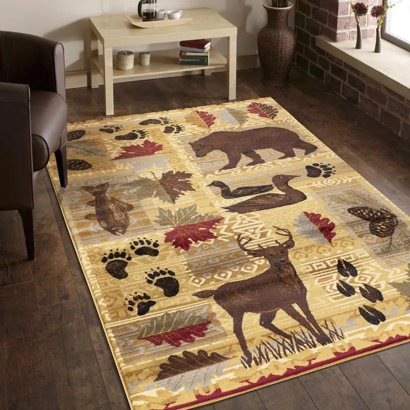 Nature Inspired Lodge Area Rug