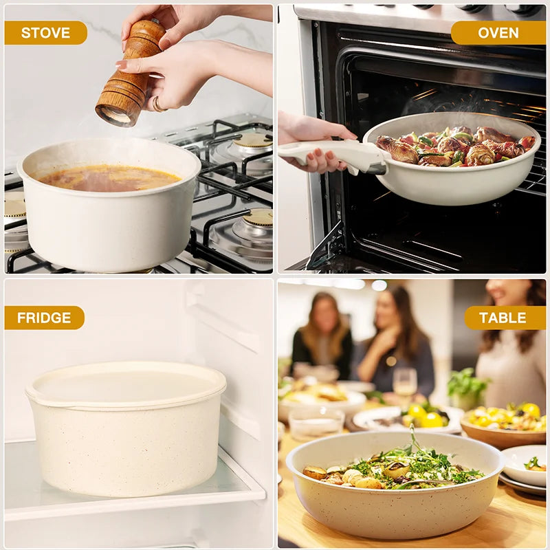 21 Piece Non-Stick Cookware Set, Astercook Ceramic