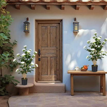 3FT Faux White Camellia Flower Tree-2Pack