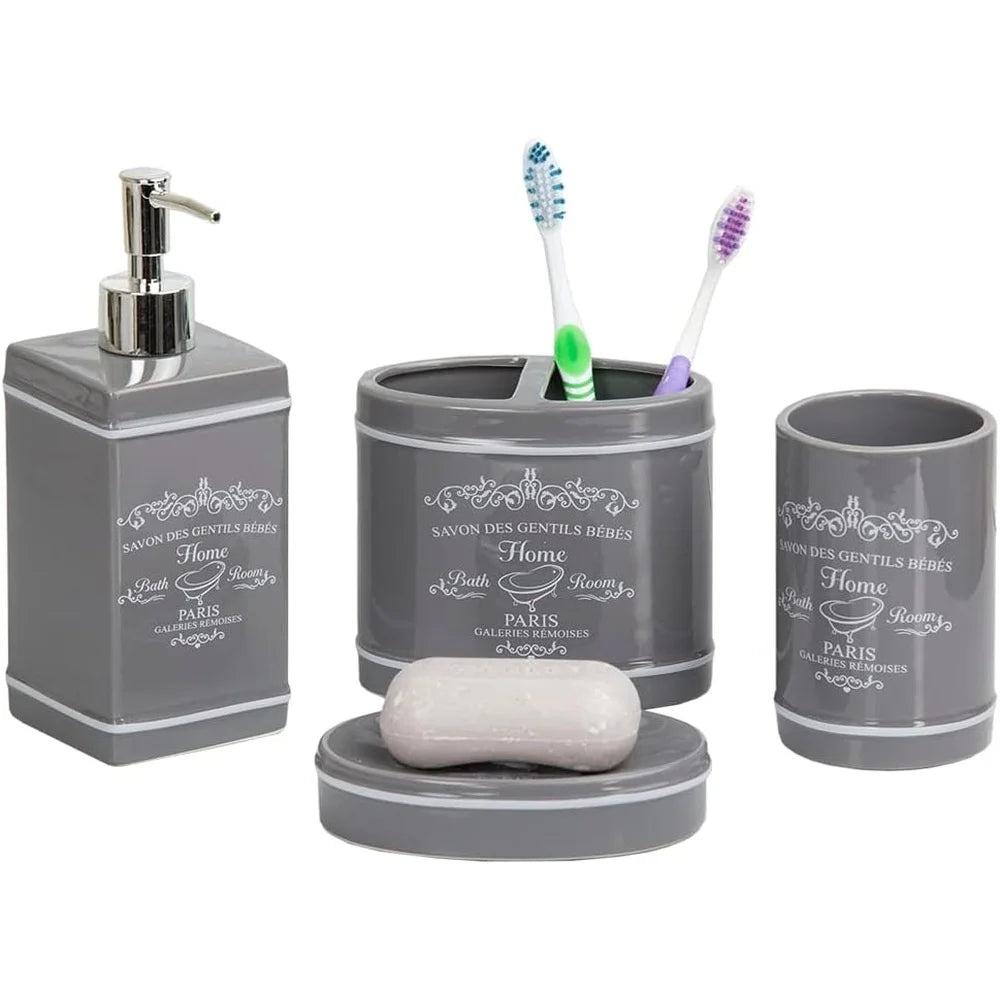 4-Piece Ceramic Bathroom Set
