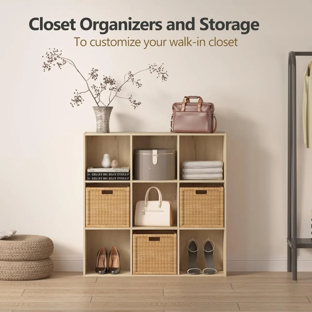 Wooden 12 Cube Storage Organizer, with Closed Back