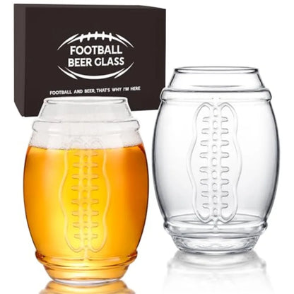 20-ounce Football Beer Glasses