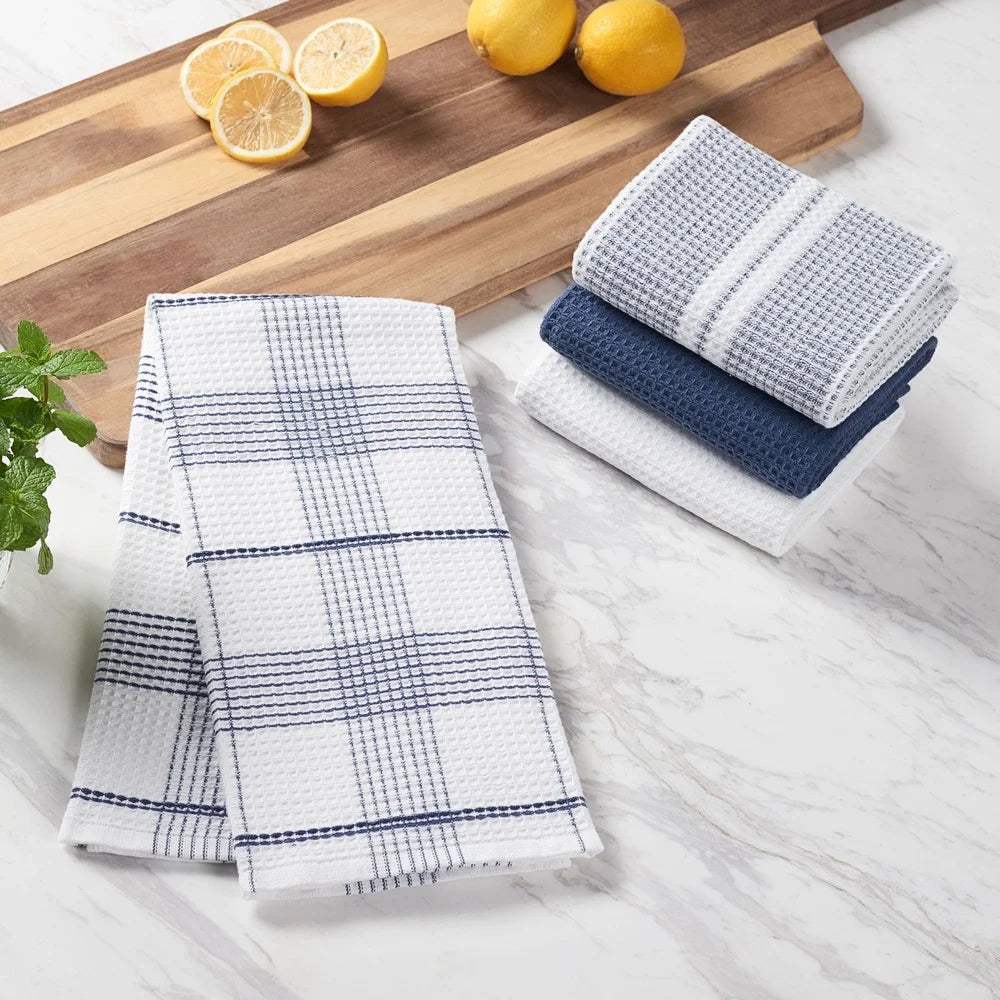 4 Pack Waffle Weave Oversized Cotton Kitchen Towels