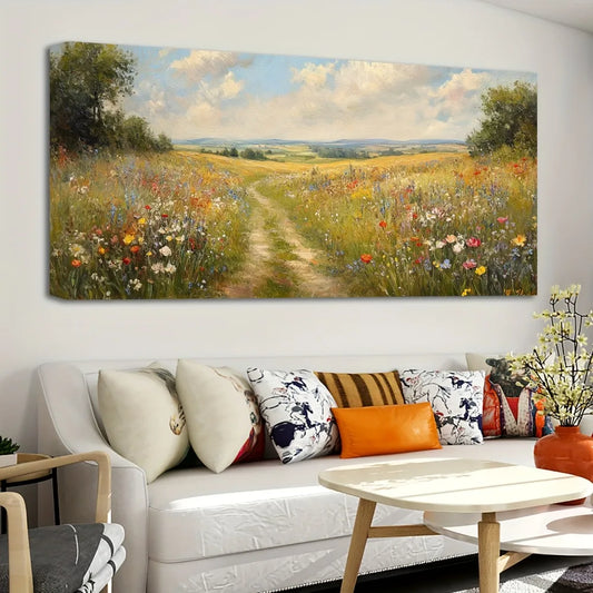 Vintage Wildflower Landscape