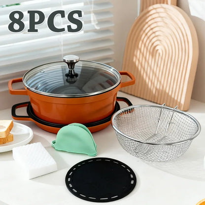 8PCS Non-Stick Pots and Pans Set