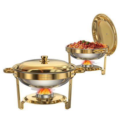 5 Qt High Grade Round Chafing Dishes for Buffet
