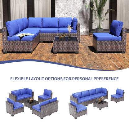 7-Piece Outdoor Wicker Furniture Set
