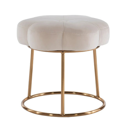 Elegant Boho Floral Vanity Stool