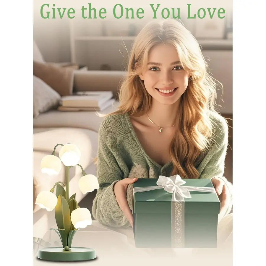 Vintage Bell Flower Table Lamp