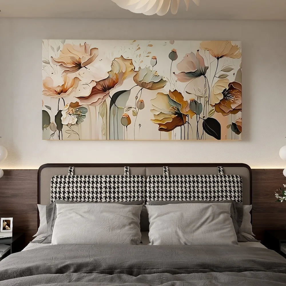 Flowy Petal Abstract floral canvas art