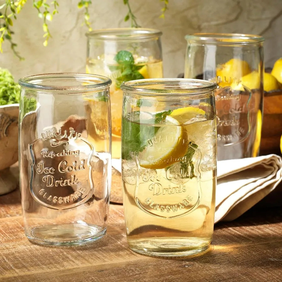 Set of 4 Vintage Italian Style Drinking Glasses