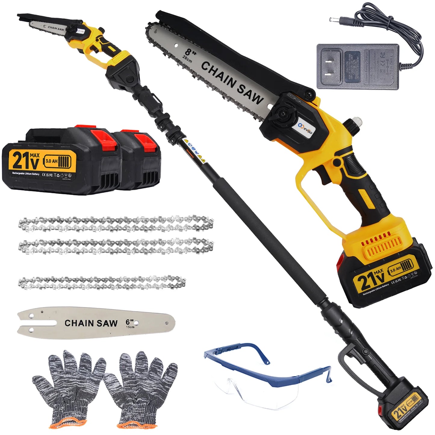 2-in-1 Cordless Pole Saw and Mini Chainsaw