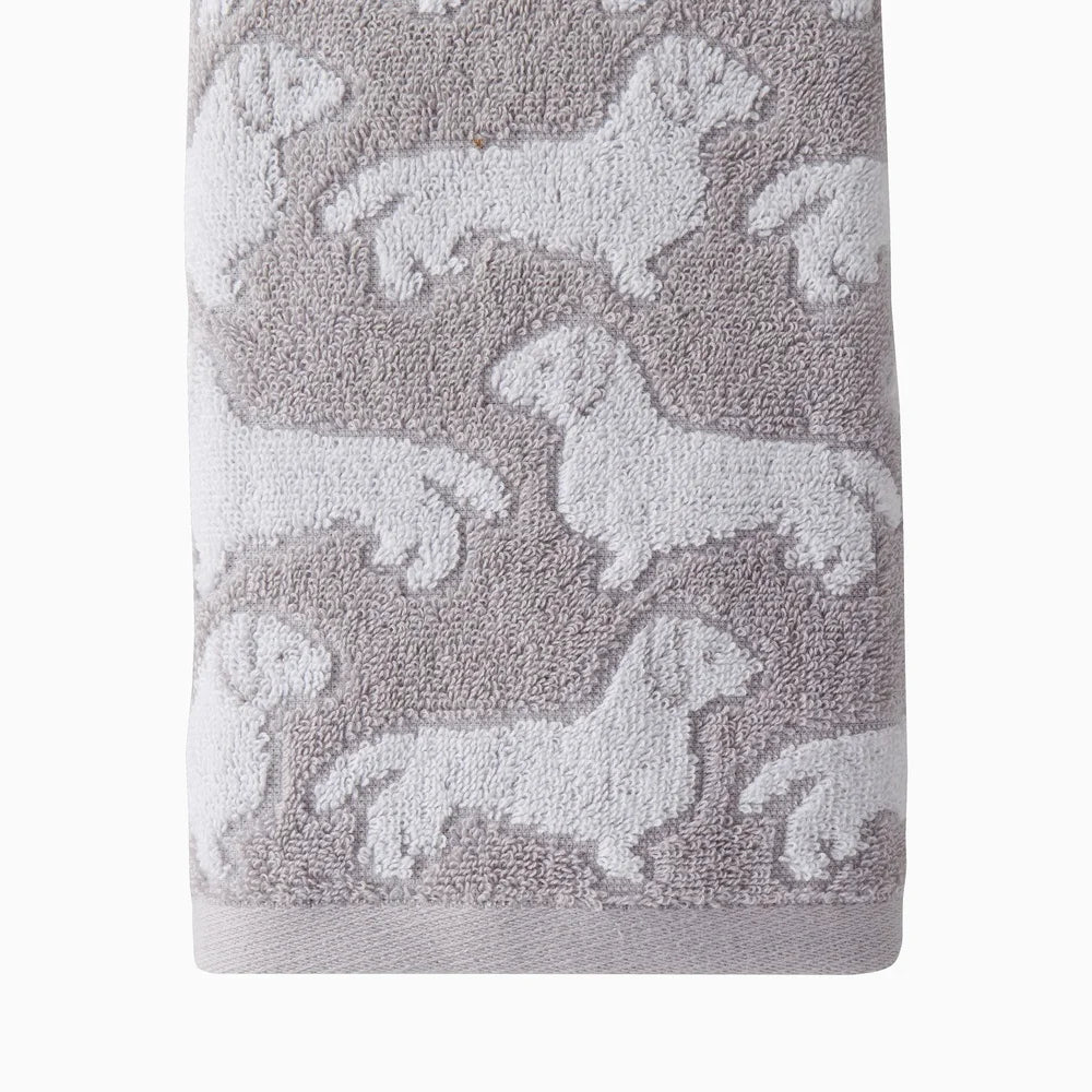 Jacquard Dachshund Puppy Hand Towels