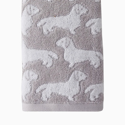 Jacquard Dachshund Puppy Hand Towels